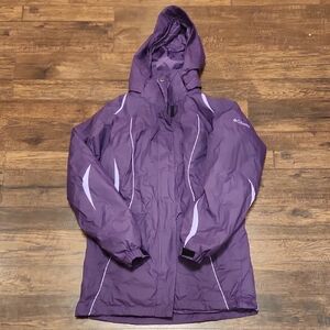 Purple Columbia Hooded Ski Jacket